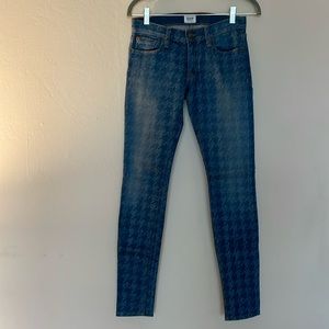 Fun Hudson Houndstooth Skinny Jeans, Size 24